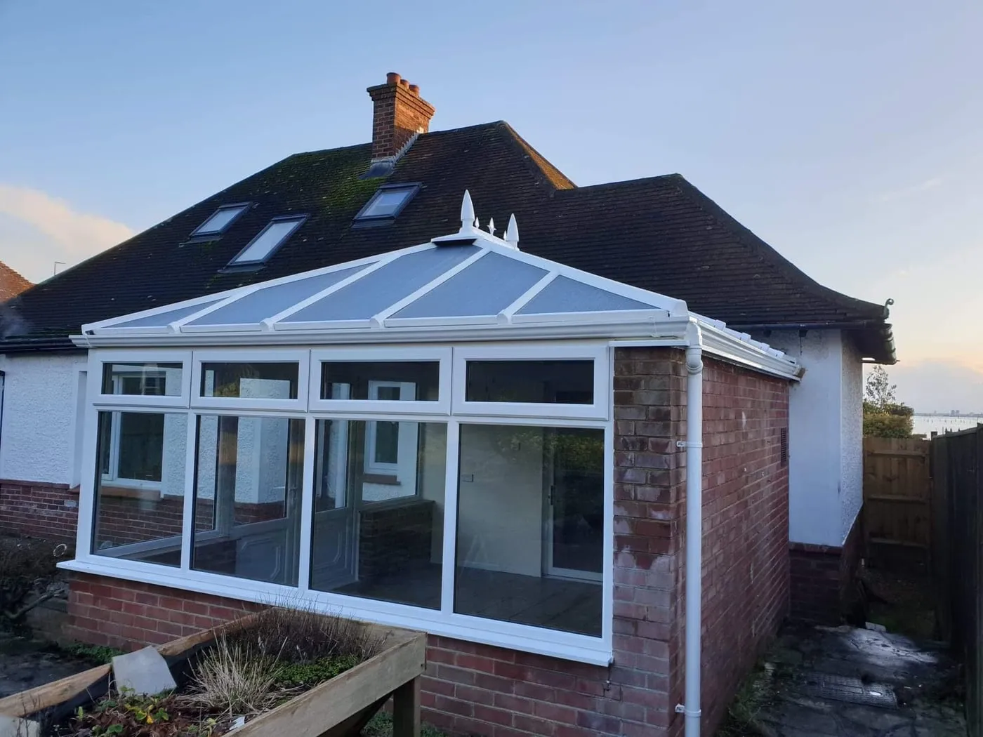Conservatory roof replacement underway Everglaze Window Solutions Portsmouth